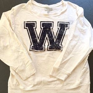 Zara Off-white Sweatshirt with W imprint